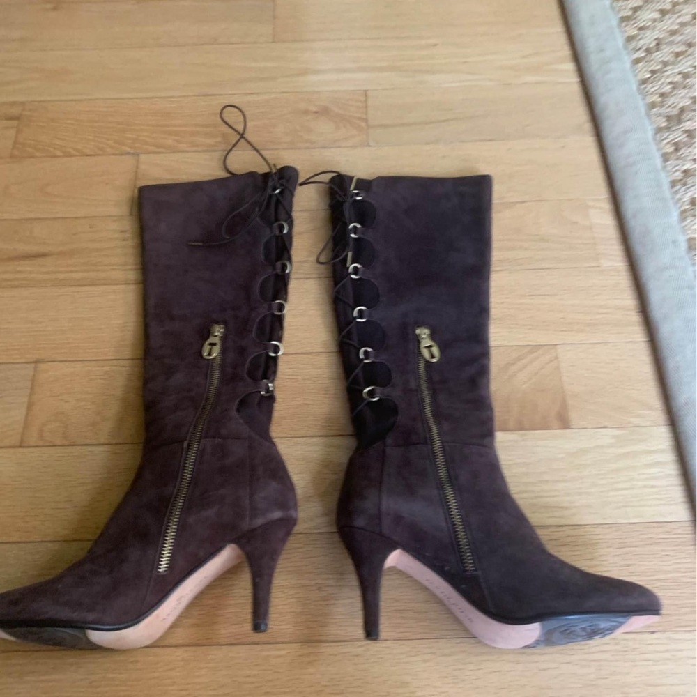 Taryn Rose Dark Brown Heeled Boots
